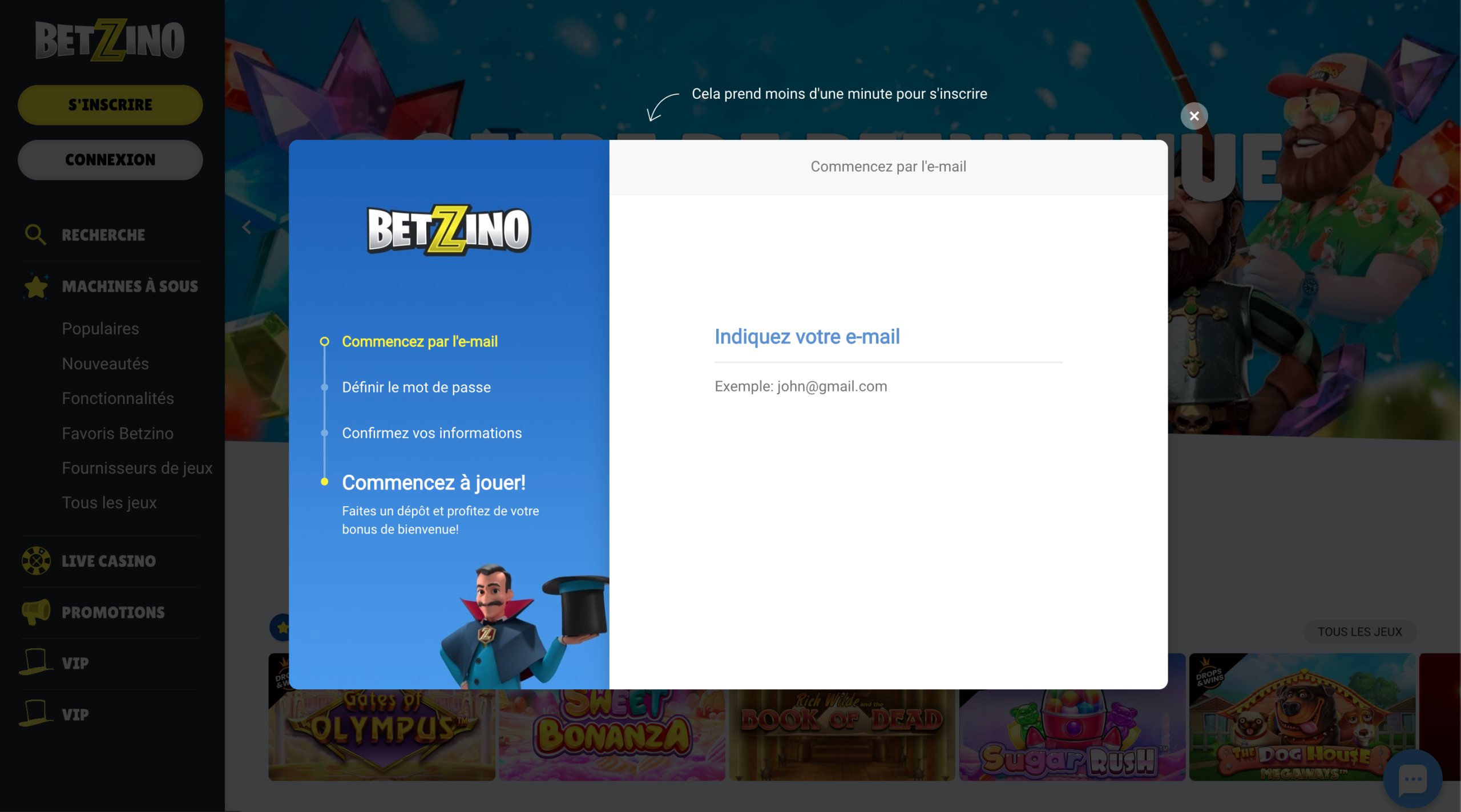 Betzino instructions